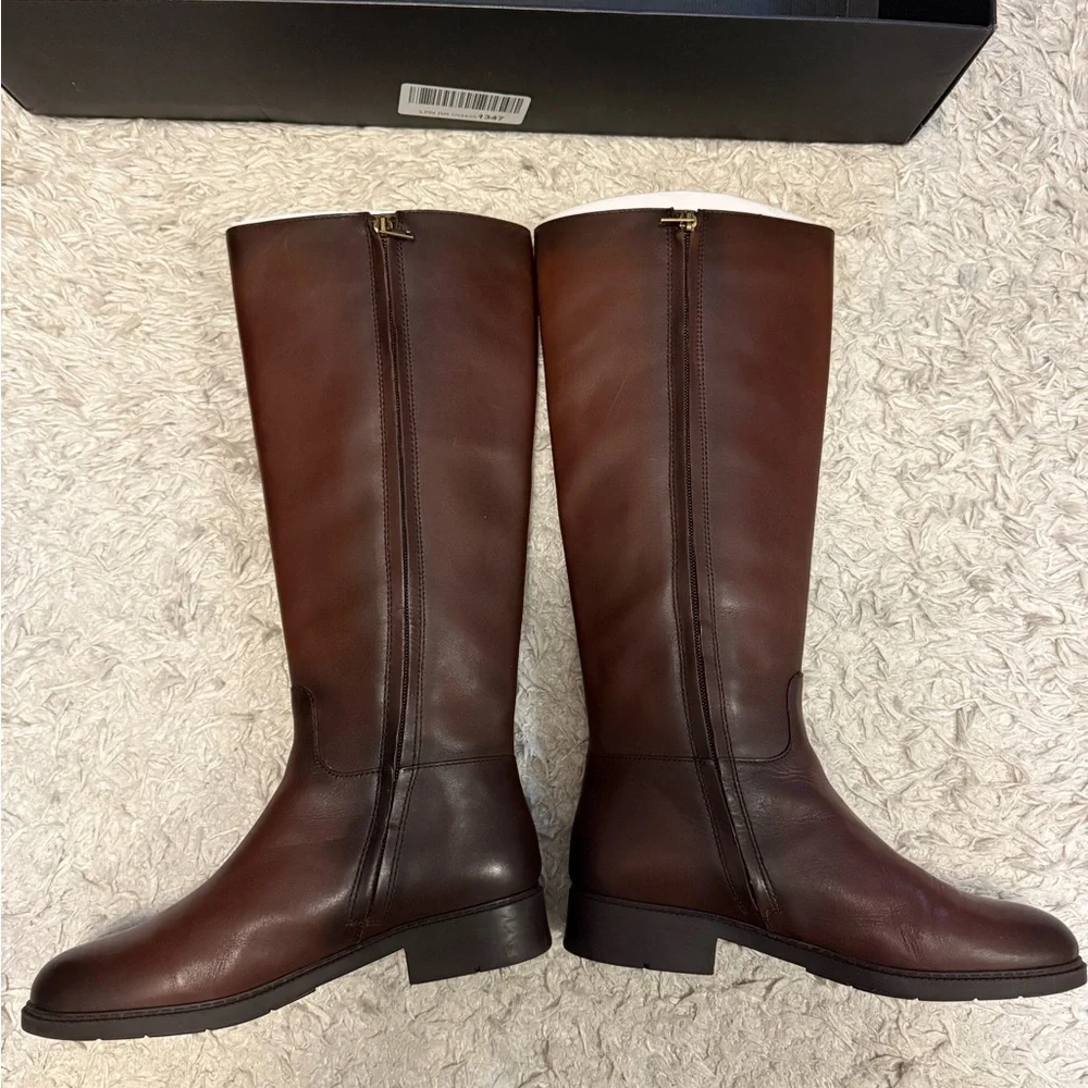 Coach Rilee Brown Leather Riding Boots w/box - Picture 6 of 9